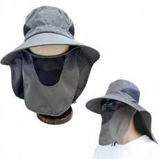 3-in-1 다기능 아웃도어 모자 안면 가리개 탈부착형, 카키