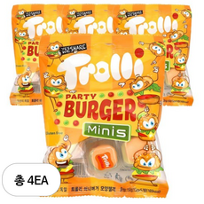 트롤리 미니버거 모양젤리 5개입, 50g, 4개