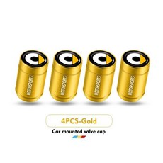 자동차 휠 타이어 밸브 캡 에어 스템 커버 스마트 로드스터 쿠페 크로스 카브리오 시티쿠페용, 2. gold-4PCS, 1개