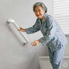 무타공 흡착식 욕실 안전손잡이 2p A-2 안전바