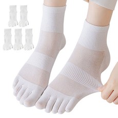 무드엘 여자 발가락양말 5켤레 세트 여성 메쉬 발가락 양말