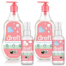 DREFT 병과 접시 비누 | 젖병 시피 컵 유방 펌프 등을 청소하도록 제작됨 우유 필름과 냄새를, 10.5 Fl Oz (Pack of 4), Bottle Soap Combo Pack