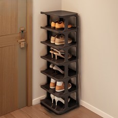 덴코 공간활용 수납 신발 정리대, 7단, 블랙