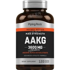 파이핑 락 AAKG 보충제 120정 3600mg, 1개