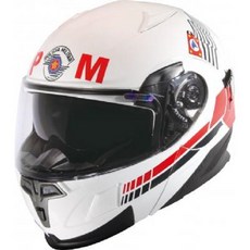 ASTONE RT1000A AB1 (白色) 法國品牌 可掀式安全帽 可樂帽 汽水帽 LED警示燈, 1個, XXL