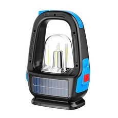 MVIOCS Solar Camping Lantern Portable Waterproof Solar Rechargeable LED Flashlight 3 Light Modes, Blue