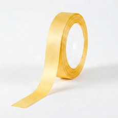 T 공단 리본 단면 라이트 골드 20mm 22m 지비츠파츠 스트랩 띠지 공예 DIY