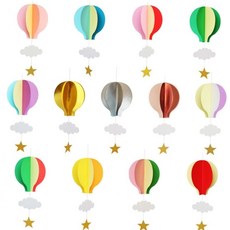 유아모빌 열기구 천장 모빌, 열기구 파스텔