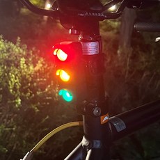 3색 밴드 미니 오토바이 자전거 후미등 깜빡이 조명 라이트 경광등 안전등, 본품 1세트, 1개