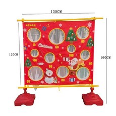 물풍선 판 과녁 공 게임 운동장 던지기 축제 운동회 보드, 크리스마스+대형공6개+중형공6개+소형공12개, 1개