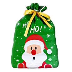 크리스마스 선물용 포장봉투 비닐포장백, 그린 산타 특대형 (39cm x 50cm), 20매
