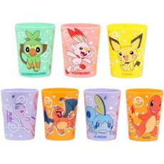 피카츄 플라스틱 컵 180ml 7개 세트, 피카츄 플라스틱 컵, 180ml, 7개 세트