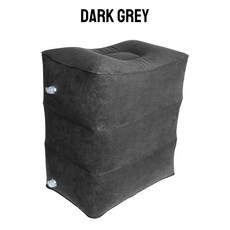 팽창식 휴대용 여행용 발 받침 베개 다리 비행기 자동차 버스에 조절 발받침, 2. Dark Grey, 1개