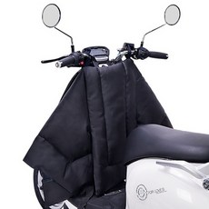 WARM방수가 되고 전기차가 오토바이 무릎 담요 장갑 전기 자전거 스쿠터 방한 방풍 보온 배달 겨울 커버 바람막이 워머 분리형 가죽으로 겨울에는 바람막이 장비가 더해진다, PU 덮개를 두껍게 [블랙 양가죽]