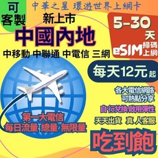 高速無限量吃到飽上網卡 (內蒙古/西藏/海南島), 實體卡 5天,A【白鑽】每天1GB後降速吃到飽