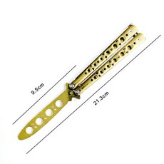 발로란트 발리송 휴대용 접이식 스테인리스 스틸 나비 CSGO 트레이너 야외 훈련 도구, YELLOW