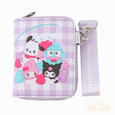 [산리오] 탈부착 스트랩 키즈반지갑 커스텀지갑 어린이지갑 학생카드지갑