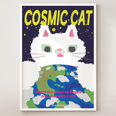 퍼플더스트 우주 고양이 지구 포스터, 1.우주캣_A4, 포스터만