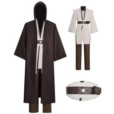 화이트 튜닉 망토 코스프레 의상