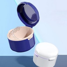 세척과 보관이 편한 틀니보관함 교정기보관함 화이트, 화이트(단일옵션), 1개