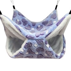 쥐용 해먹 햄스터 하우스 둥지 침낭 걸이식 나무 침대 기니피그 햄스터 케이지 두 배 두꺼운 봉제 따뜻한 침대, [00] 34X34CM