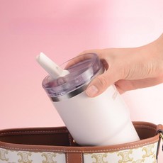 스탠리호환 뚜껑 빨대 캡 플러그 일체형 텀블러 마개 누수방지 스트로, 1개, 투명한 화이트 30oz (887ml)