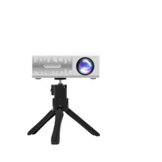 호환2PC 스탠드 + 미니 휴대용 프로젝터 4K 디코딩 720P 150 ANSI 지원 MicroSD/USB/HDMI/3.5mm 헤드폰, 02 100V-127V 미국 플러그, 01 K6-YTZJ