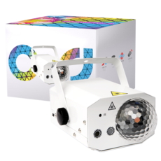 Ahjaebang 激光魔術卡拉 OK LED 鏡球, 白色的