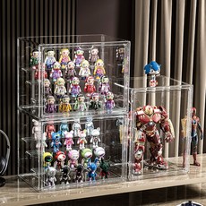 HK.sell 아크릴 케이스 피규어 전시 박스+계단포함, 1개