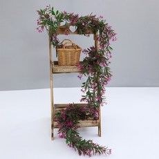 仿真橘子花壁掛 室内墙面装饰吊兰 金钟柳吊顶装饰, 紫紅色