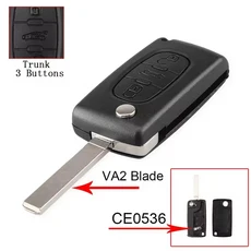 푸조 207 307 308 407 607 807 시트로엥 C2 C3 C4 C5 C6 플립 폴딩 자동차 키 쉘 2/3/4 버튼용 SHENRUSI 리, 08 3Buttons, 01 버튼 6개, 01 China Mainland