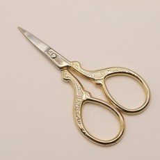 네일 골드 실크 가위 학가위 랩핑가위, H33 / 골드 실크 가위, 1개