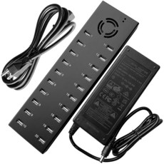 UHPPOTE 산업용 등급 20 포트 USB2.0 허브 데이터 동기화