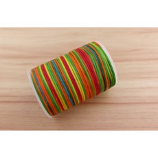 艾奇利 蠟線 扁蠟線 0.8mm 100公尺 手縫線 皮革縫線 皮椅修補 沙發縫補 皮革縫線 拼布 皮包縫線, 1個, 五彩