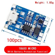 DS IC 50PCS 이중 있는 보드 모듈 충전 TYPE 기능 충전기 1A 배터리 USB 18650 기능이 보호 TP4056 5V, 100pcs