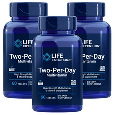 라이프익스텐션 투-퍼-데이 멀티비타민 타블렛, 3개, 60정