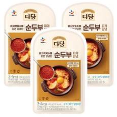 CJ 다담 바지락 순두부찌개 양념 140g, 3개