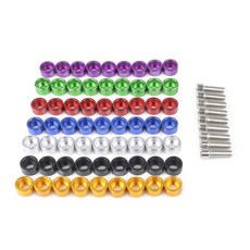 EK EG 공기 흡입구 매니폴드 엔진용 알루미늄 9 Pcs M8 와셔 및 볼트, Black