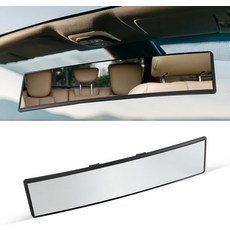 Hbxdeco 자동차 후방 뷰 미러 볼록 내부 클립온 광각 사각지대를 줄이기 위한 유니버설 11.81인치 확장형