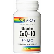 SOLARAY 泛醇CoQ-10軟膠囊 50mg, 30顆, 1罐