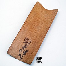 自在坊茶具長板茶則 竹製茶勺茶荷 茶道配件 (竹/蘭/梅/菊), 長板茶則-菊, 1個