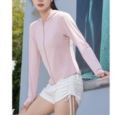 SISI【C24002】冰絲防曬連帽外套，長袖拉鏈口袋上衣，修身顯瘦透氣舒適，騎車出遊春夏必備