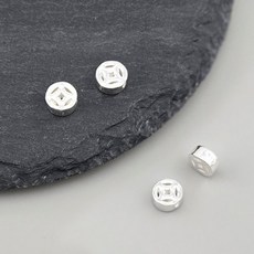 비즈톡 [SVP-07-04]순은펜던트 실버925 엽전통과형 6mm (내경1.2mm) 엽전펜던트