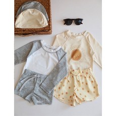 선셋 유아 래쉬가드 수모 set