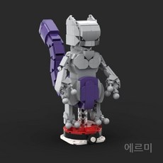 레고 호환 블록 MOC 머리 포켓몬 신수 조립 모델 장식품 DIY, 뮤투 594개, 1개