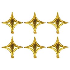 파티짱 별 (소) 6개 호일 은박 풍선 모음 생일 파티, 사각별(소)골드_6개