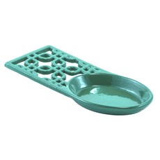 올드더치인터내셔널 데코 수저 받침, Emerald Green, 1개