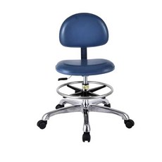제전 의자 실험실 리프팅 블랙 회전 병원 의사 공장, 22.블루알루미늄풋레스트(44-64cm)