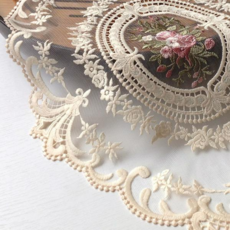 플라워 자수 러너 레이스 식탁보, 색상, 사이즈