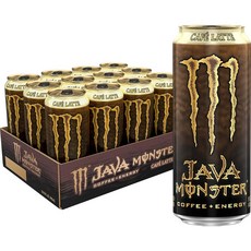 자바 몬스터 로카 모카 커피 + 에너지 드링크 15온스(12팩), 12 Pack, 443ml
